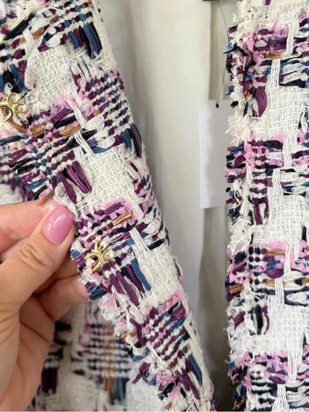 TALBOTS NWT 12 Collarless Tweed Jacket • Classic Business Casual Office Preppy - Picture 6 of 14